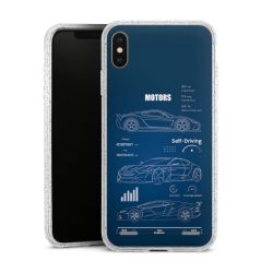 Carry Case Hülle Transparent/glitter ohne Band