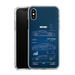 Carry Case Hülle Transparent/glitter ohne Band