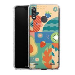 Carry Case Hülle Transparent/glitter ohne Band