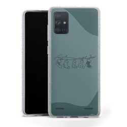 Carry Case Hülle Transparent/glitter ohne Band