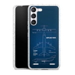 Carry Case Hülle Transparent/glitter ohne Band