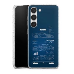 Carry Case Hülle Transparent/glitter ohne Band