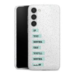 Carry Case Hülle Transparent/glitter ohne Band