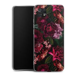 Dunkelrote und rosa Blüten