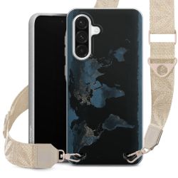 Mappa del mondo con luce notturna