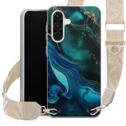 Encre bleue et dorée