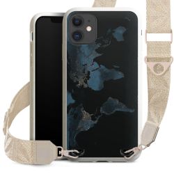 Mappa del mondo con luce notturna