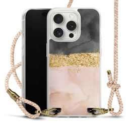 Carry Case Transparent Leder puder/gold