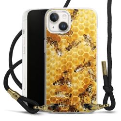 Carry Case Transparent Fabric black/gold