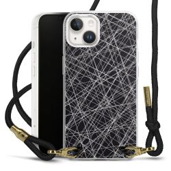 Carry Case Transparent Fabric black/gold