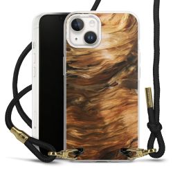 Carry Case Transparent Fabric black/gold