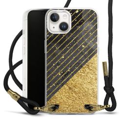 Carry Case Transparent Fabric black/gold