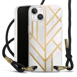 Carry Case Transparent Fabric black/gold