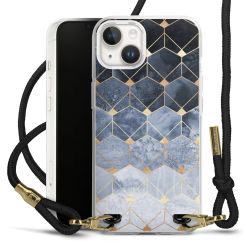 Carry Case Transparent Fabric black/gold