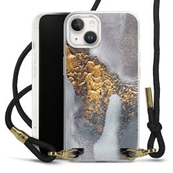 Carry Case Transparent Fabric black/gold