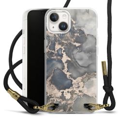 Carry Case Transparent Fabric black/gold