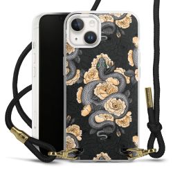 Carry Case Transparent Fabric black/gold