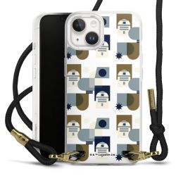 New Carry Case Transparent Stoff schwarz/gold