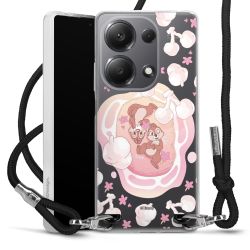 New Carry Case Transparent Stoff schwarz/silber