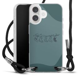 New Carry Case Transparent Stoff schwarz/silber