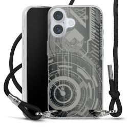 Carry Case Transparent Fabric black/silver