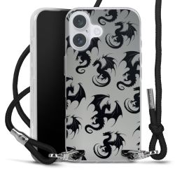 New Carry Case Transparent Stoff schwarz/silber