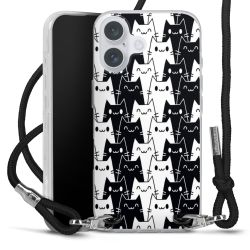 New Carry Case Transparent Stoff schwarz/silber