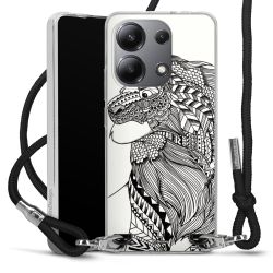 New Carry Case Transparent Stoff schwarz/silber