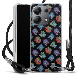 New Carry Case Transparent Stoff schwarz/silber