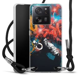 New Carry Case Transparent Stoff schwarz/silber