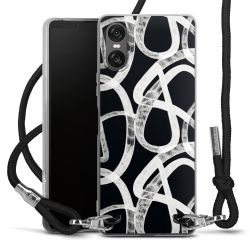 New Carry Case Transparent Stoff schwarz/silber