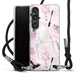 Carry Case Transparent Fabric black/silver