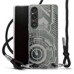 Carry Case Transparent Fabric black/silver