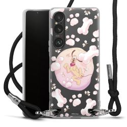 New Carry Case Transparent Stoff schwarz/silber