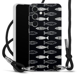 New Carry Case Transparent Stoff schwarz/silber