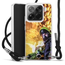 New Carry Case Transparent Stoff schwarz/silber