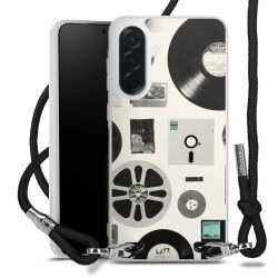 New Carry Case Transparent Stoff schwarz/silber