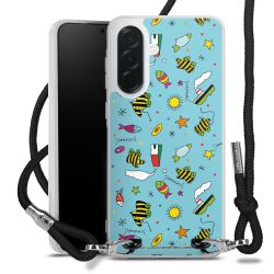 New Carry Case Transparent Stoff schwarz/silber