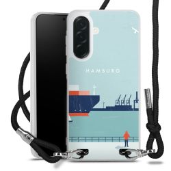 New Carry Case Transparent Stoff schwarz/silber