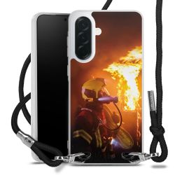 New Carry Case Transparent Stoff schwarz/silber