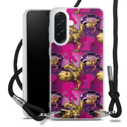 New Carry Case Transparent Stoff schwarz/silber