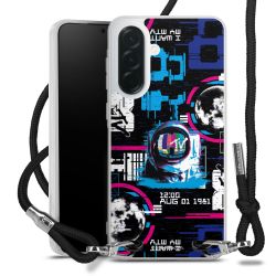 New Carry Case Transparent Stoff schwarz/silber