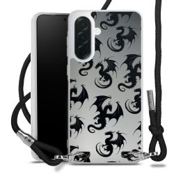 New Carry Case Transparent Stoff schwarz/silber