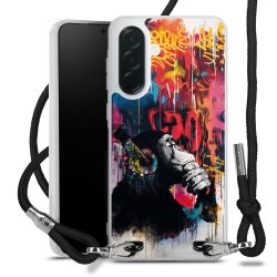 New Carry Case Transparent Stoff schwarz/silber