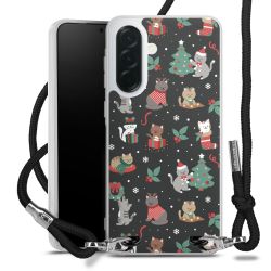 New Carry Case Transparent Stoff schwarz/silber