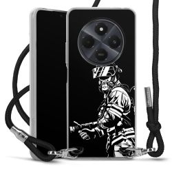 New Carry Case Transparent Stoff schwarz/silber