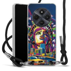 New Carry Case Transparent Stoff schwarz/silber