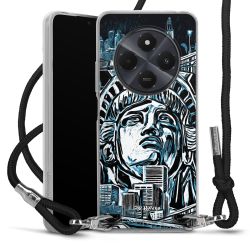 New Carry Case Transparent Stoff schwarz/silber