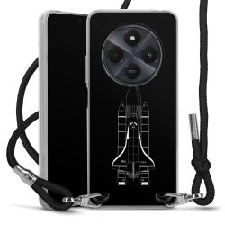 New Carry Case Transparent Stoff schwarz/silber