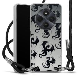 New Carry Case Transparent Stoff schwarz/silber